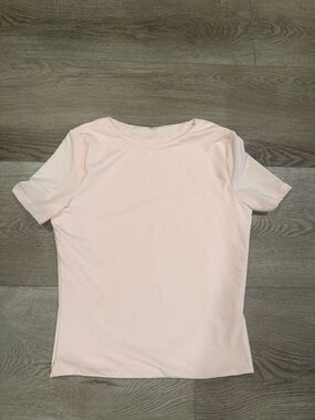 Beginning Boutique Light Pink Short Sleeve Crewneck Top